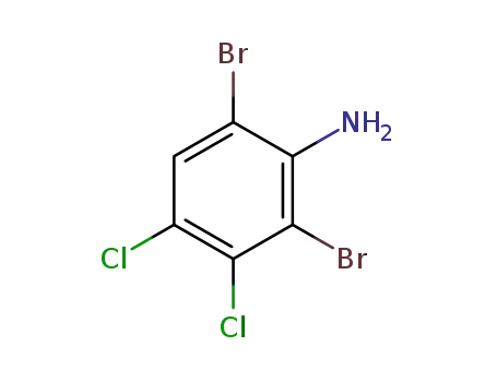 Molecular Structure of 71642-17-6 (Benzenamine, 2,6-dibromo-3,4-dichloro-)