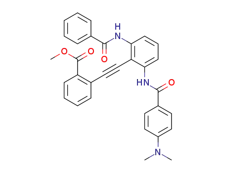 methyl 2-((2-benzamido-6-(4-(dimethylamino)benzamido)phenyl)ethynyl)benzoate