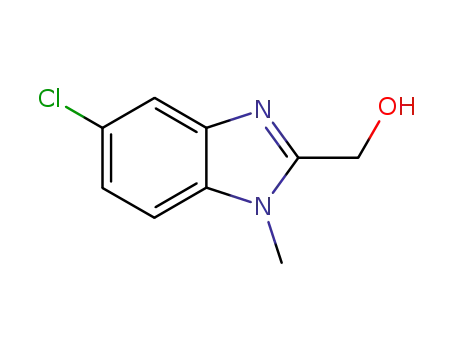 Molecular Structure of 380177-22-0 (1H-Benzimidazole-2-methanol,5-chloro-1-methyl-(9CI))