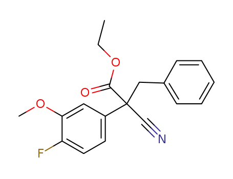 benzyl-cyano(4-fluoro-3-methoxyphenyl)acetic acid ethyl ester