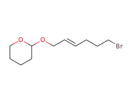 Molecular Structure of 71032-12-7 ((E)-2-(6-bromohex-2-en-1-yloxy)tetrahydro-2H-pyran)