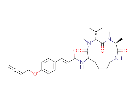 (2E)-3-[4-(buta-2,3-dien-1-yloxy)phenyl]-N-[(3S,6R,9S)-3,4,7-trimethyl-6-(1-methylethyl)-2,5,8-trioxo-1,4,7-triazacyclotridec-9-yl]prop-2-enamide
