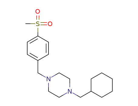 Molecular Structure of 1361392-15-5 (1-(cyclohexylmethyl)-4-(4-(methylsulfonyl)benzyl)piperazine)