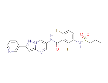 2,6-difluoro-3-(propylsulfonamido)-N-(2-(pyridin-3-yl)pyrazolo[1,5-a]pyrimidin-6-yl)benzamide