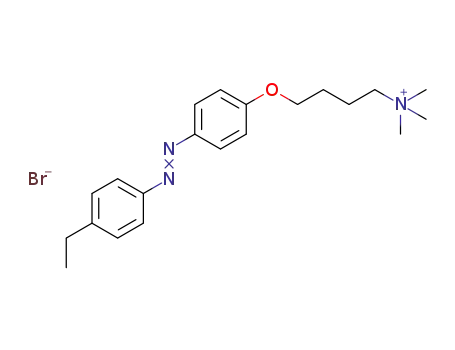 Molecular Structure of 162464-25-7 (1-Butanaminium, 4-[4-[(4-ethylphenyl)azo]phenoxy]-N,N,N-trimethyl-,
bromide)