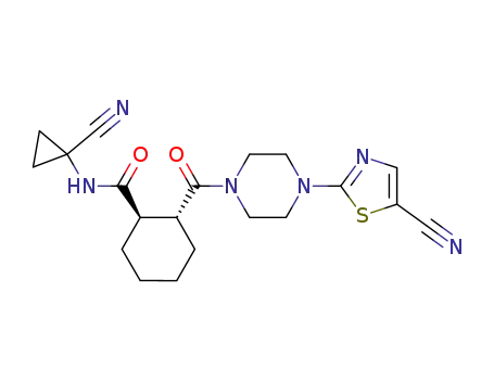 (1R,2R)-N-(1-cyanocyclopropyl)-2-{[4-(5-cyano-1,3-thiazol-2-yl)piperazin-1-yl]carbonyl}cyclohexanecarboxamide