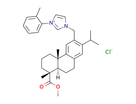 1-(2-methylphenyl)-3-[((4bS,8R,8aR)-2-isopropyl-8-(methoxycarbonyl)-4b,8-dimethyl-4b,5,6,7,8,8a,9,10-octahydrophenanthren-3-yl)methyl]-3H-imidazol-1-ium chloride