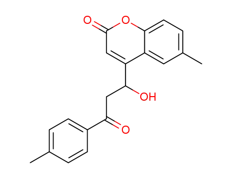 Molecular Structure of 1401684-68-1 (4-(1-hydroxy-3-oxo-3-p-tolylpropyl)-6-methyl-2H-chromen-2-one)