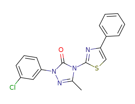 2-(m-chlorophenyl)-5-methyl-4-(4-phenylthiazol-2-yl)-2,4-dihydro-3H-1,2,4-triazol-3-one