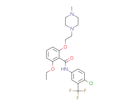 N-[4-chloro-3-(trifluoromethyl)phenyl]-2-ethoxy-6-[2-(4-methylpiperazin-1-yl)ethoxy]benzamide