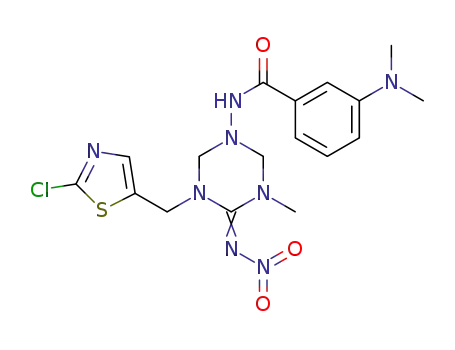 1-(2-chloro-5-thiazolylmethyl)-3-methyl-5-(-3-N,N-dimethylaminobenzamido)-1,3,5-hexahydrotriazine-2-N-nitroimine