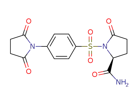 1-[4-(2,5-dioxopyrrolidine-1-yl)benzenesulphonyl]-5-oxopyrrolidine-2-carboxylic acid amide