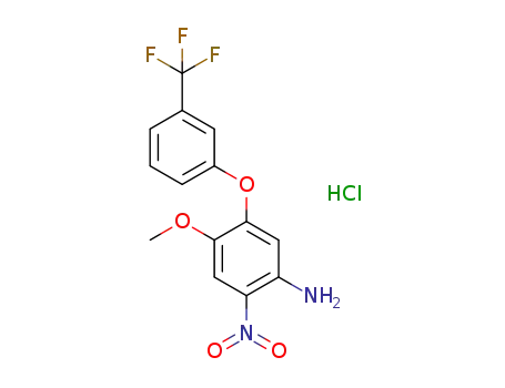 C<sub>14</sub>H<sub>11</sub>F<sub>3</sub>N<sub>2</sub>O<sub>4</sub>*ClH