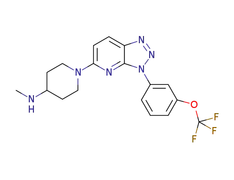 C<sub>18</sub>H<sub>19</sub>F<sub>3</sub>N<sub>6</sub>O