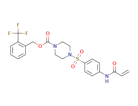 4-(4-acryloylaminobenzenesulfonyl)piperazine-1-carboxylic acid 2-trifluoromethylbenzyl ester