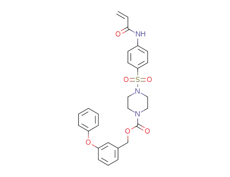 Molecular Structure of 1306721-04-9 (N-(4-{4-[2-(3-phenoxyphenyl)acetyl]piperazine-1-sulfonyl}-phenyl)acrylamide)