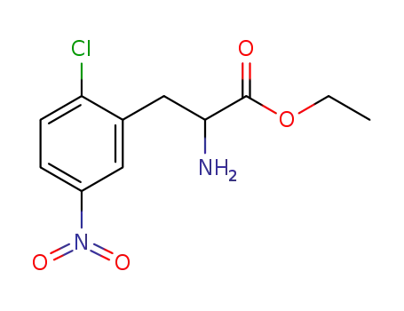 Molecular Structure of 603945-47-7 (ethyl rac-2-amino-3-(2-chloro-5-nitrophenyl)propionate)