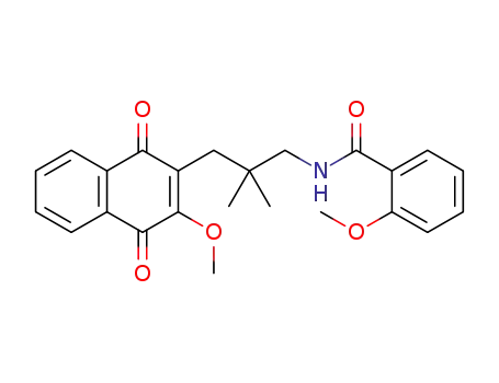 2-methoxy-N-(3-(3-methoxy-1,4-dioxo-1,4-dihydronaphthalen-2-yl)-2,2-dimethylpropyl)benzamide