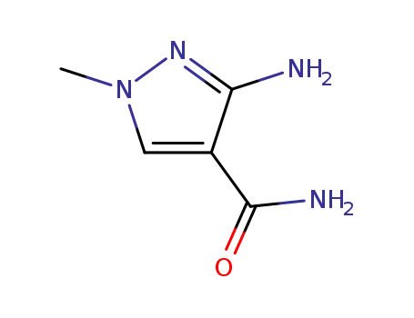 Molecular Structure of 89181-79-3 (1H-Pyrazole-4-carboxamide,3-amino-1-methyl-(9CI))