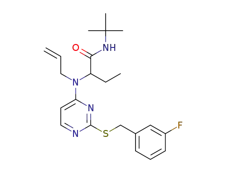 2-((2-(3-fluorobenzylthio)pyrimidin-4-yl)(allyl)amino)-N-tert-butylbutanamide