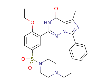 2-[2-ethoxy-5-(4-ethylpiperazine-1-sulfonyl)phenyl]-5-methyl-7-phenyl-3H-imidazo[5,1-f] [1,2,4]triazin-4-one