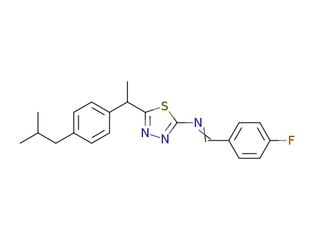 N-(4-fluorobenzylidene)-5-(1-(4-isobutylphenyl)ethyl)-1,3,4-thiadiazol-2-amine