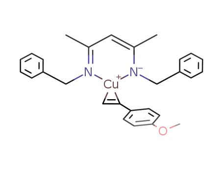 [(N,N'-dibenzyl-4-amino-2-iminopent-3-ene(-1H))Cu(CH<sub>2</sub>=C(H)C<sub>6</sub>H<sub>4</sub>OMe)]