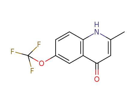 Molecular Structure of 927800-79-1 (2-Methyl-6-trifluoromethoxyquinolin-4-ol)