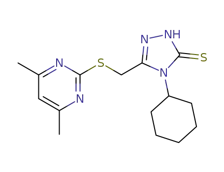 4-cyclohexyl-5-[(4,6-dimethylpyrimidin-2-ylthio)methyl]-2H-1,2,4-triazole-3-(4H)-thione