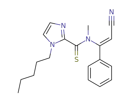 N-[(Z)-2-cyano-1-phenylethenyl]-N-methyl-1-pentyl-1H-imidazole-2-carbothioamide