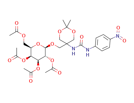 5-[O-(2',3',4',6'-tetra-O-acetyl-β-D-galactopyranosyl)oxymethyl]-5-[N-(4-nitro phenylurea)]-2,2-dimethyl-1,3-dioxane
