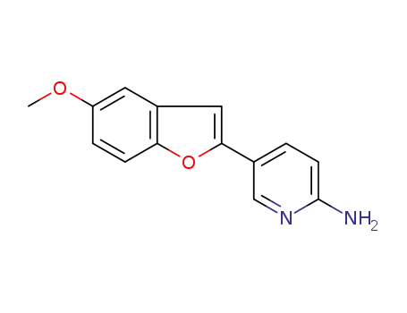 Molecular Structure of 1255926-30-7 (5-(5-methoxy-1-benzofuran-2-yl)-2-pyridinamine)