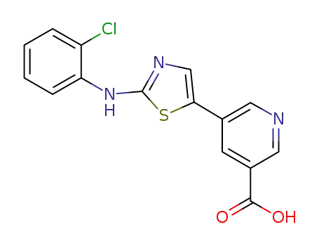 5-{2-[(2-chlorophenyl)amino]-1,3-thiazol-5-yl}nicotinic acid