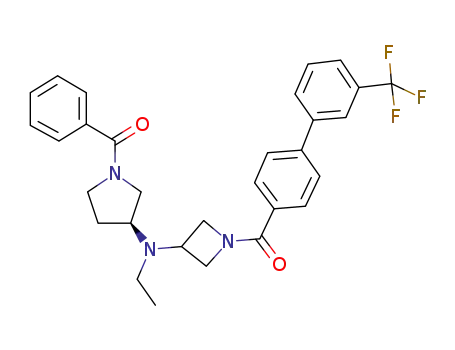 (3S)-N-Ethyl-1-(phenylcarbonyl)-N-(1-{[3'-(trifluoromethyl)biphenyl-4-yl]carbonyl}azetidin-3-yl)pyrrolidin-3-amine