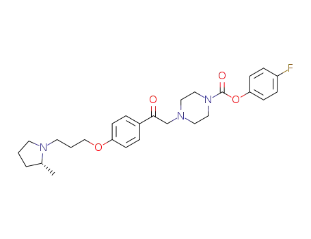 4-(2-{4-[3-((R)-2-methyl-pyrrolidin-1-yl)-propoxy]-phenyl}-2-oxo-ethyl)-piperazine-1-carboxylic acid 4-fluoro-phenyl ester