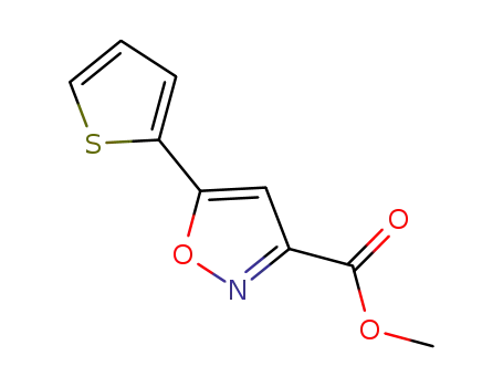 Molecular Structure of 517870-23-4 (METHYL 5-(2-THIENYL)ISOXAZOLE-3-CARBOXYLATE)