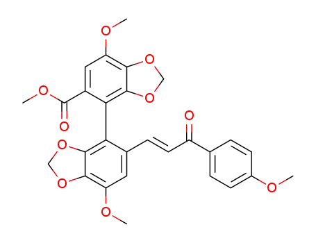 (E)-methyl 7,7'-dimethoxy-5'-(3-(4-methoxyphenyl)-3-oxoprop-1-en-1-yl)-(4,4'-bibenzo[d][1,3]dioxole)-5-carboxylate