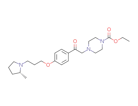 4-(2-{4-[3-((R)-2-methyl-pyrrolidin-1-yl)-propoxy]-phenyl}-2-oxo-ethyl)-piperazine-1-carboxylic acid ethyl ester