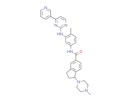 1-(4-methylpiperazine-1-yl)-N-(4-methyl-3-[(4-pyridin-3-yl-pyrimidin-2-yl)amino]phenyl)-2,3-dihydro-1H-indene-5-carboxamide