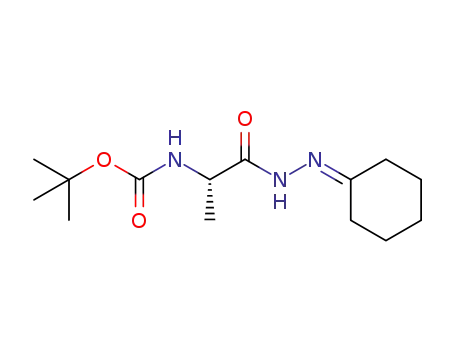 Molecular Structure of 1332700-42-1 (tert-butyl N-[(S)-1-methyl-2-oxo-2-(2-cyclohexylidenehydrazino)ethyl]carbamate)