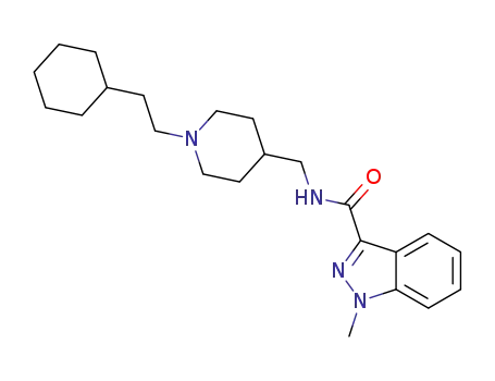 N-[[1-(2-cyclohexylethyl)-4-piperidinyl]methyl]-1-methyl-1H-indazole-3-carboxamide