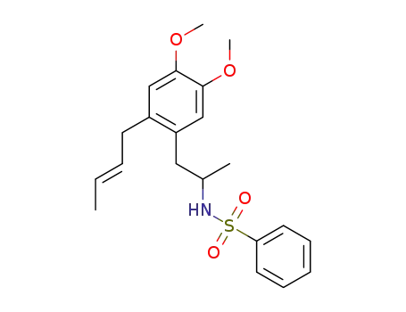 (E)-N-(1-(2-(but-2-enyl)-4,5-dimethoxyphenyl)propan-2-yl)benzenesulfonamide