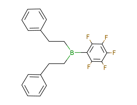 (C<sub>6</sub>H<sub>5</sub>CH<sub>2</sub>CH<sub>2</sub>)2BC<sub>6</sub>F<sub>5</sub>