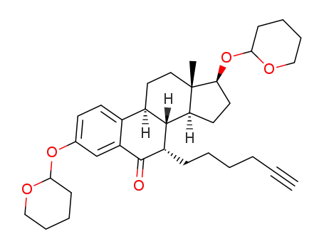 3,17β-bis(2-tetrahydropyranyloxy)-7α-(6-hexynyl)-estra-1,3,5(10)-trien-6-one
