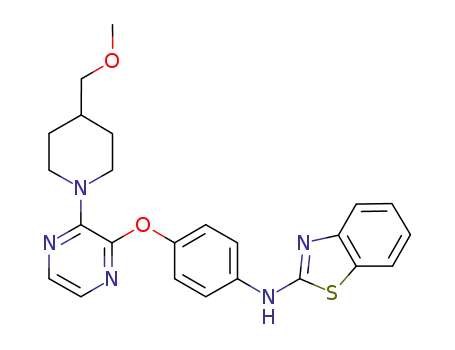 N-(4-(3-(4-(methoxymethyl)piperidin-1-yl)pyrazin-2-yloxy)phenyl)benzo[d]thiazol-2-amine