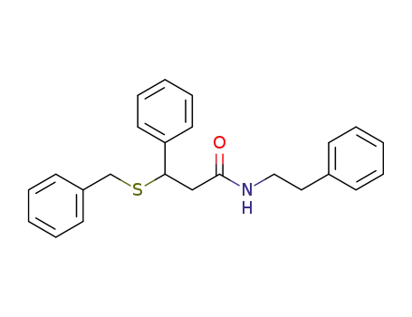 3-(benzylthio)-N-phenethyl-3-phenylpropanamide