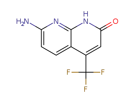 Molecular Structure of 57980-08-2 (7-amino-4-(trifluoromethyl)-1,8-naphthyridin-2(1H)-one)