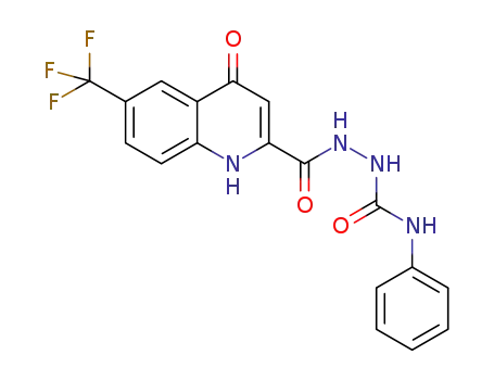1,4-dihydro-4-oxo-(N′-phenylcarbamoyl)-6-trifluoromethylquinoline-2-carbohydrazide