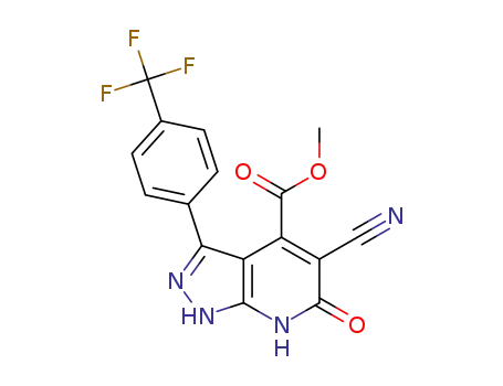 methyl 5-cyano-6,7-dihydro-6-oxo-3-[4-(trifluoromethyl)phenyl]-1H-pyrazolo[3,4-b]pyridine-4-carboxylate