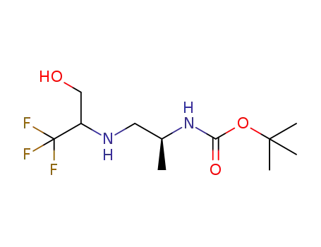 tert-butyl ((2S)-1-((1,1,1-trifluoro-3-hydroxypropan-2-yl)amino)propan-2-yl)carbamate